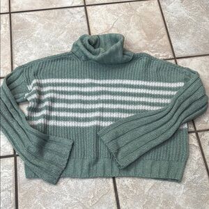 SO Green Striped Women's Sweater